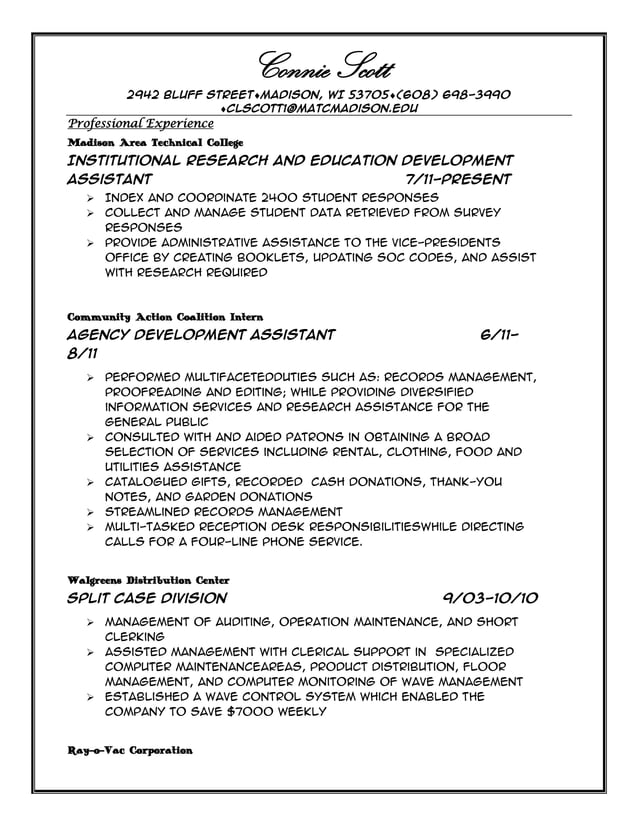 Professional profile resume PDF - Professional Profile Resume 3 638 