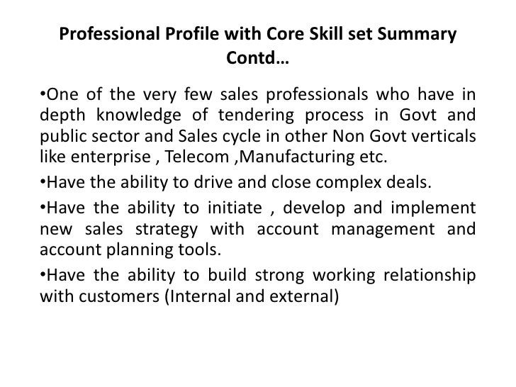 professional skill set