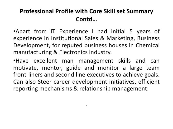 professional skill set