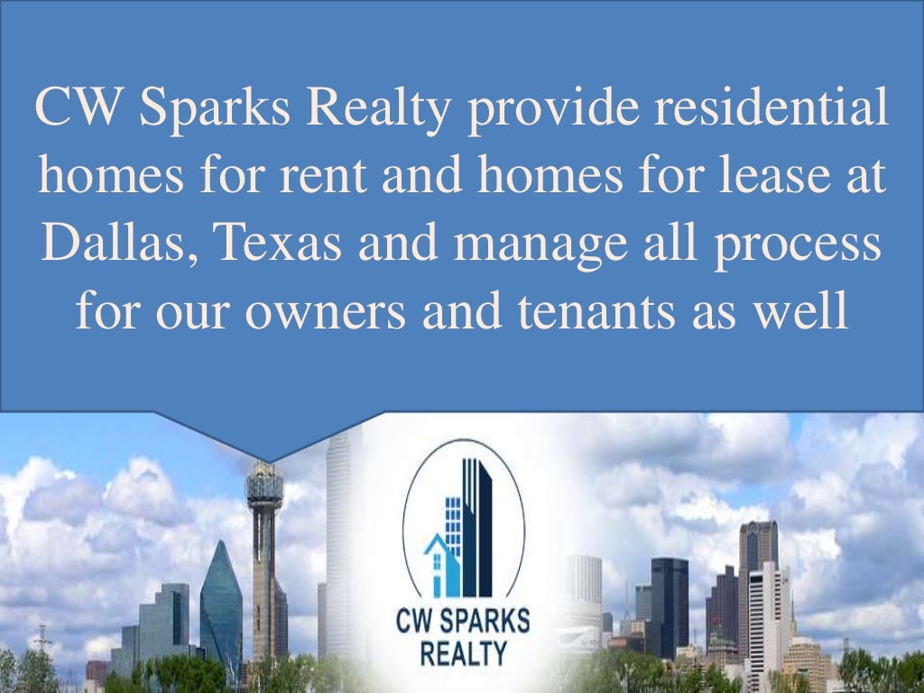 Professional property management services at dallas by cw sparks realty