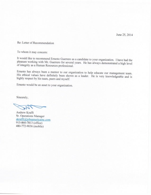 professional reference letter andrew krafft letters of professional recommendation
