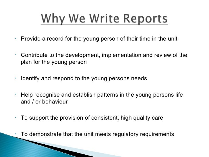 Professional report writing