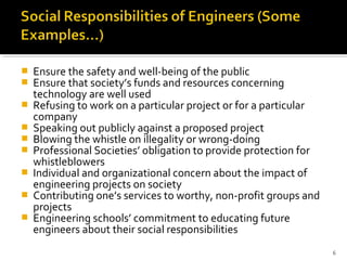 Professional Responsibility And The Role Of The Engineer