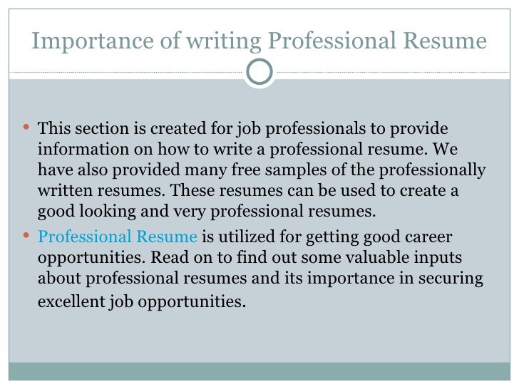 professional resume for getting best job offer very professional resume