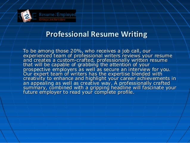 Professional Resume Writing Services Online