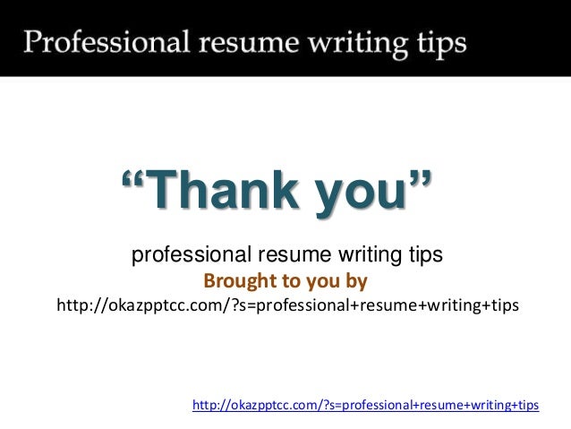 Resume writing tips for it professional