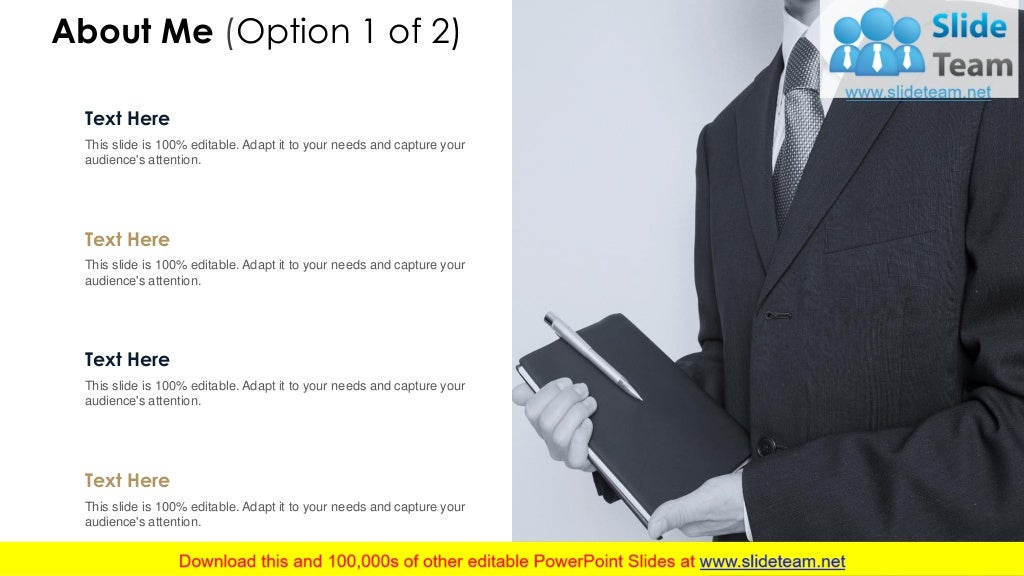 Professional Self Introduction PowerPoint Presentation Slides