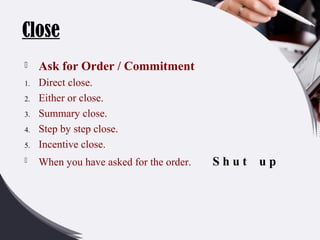 Direct Close Professional selling skills | PPT