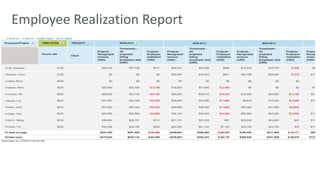 Employee Realization Report 
 