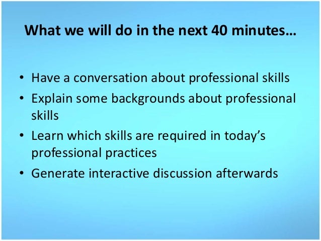 professional skills to a successful career some professional skills