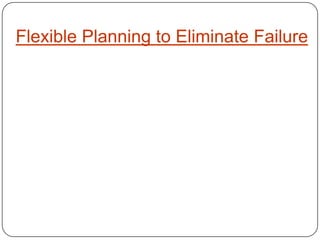 Flexible Planning to Eliminate Failure
 