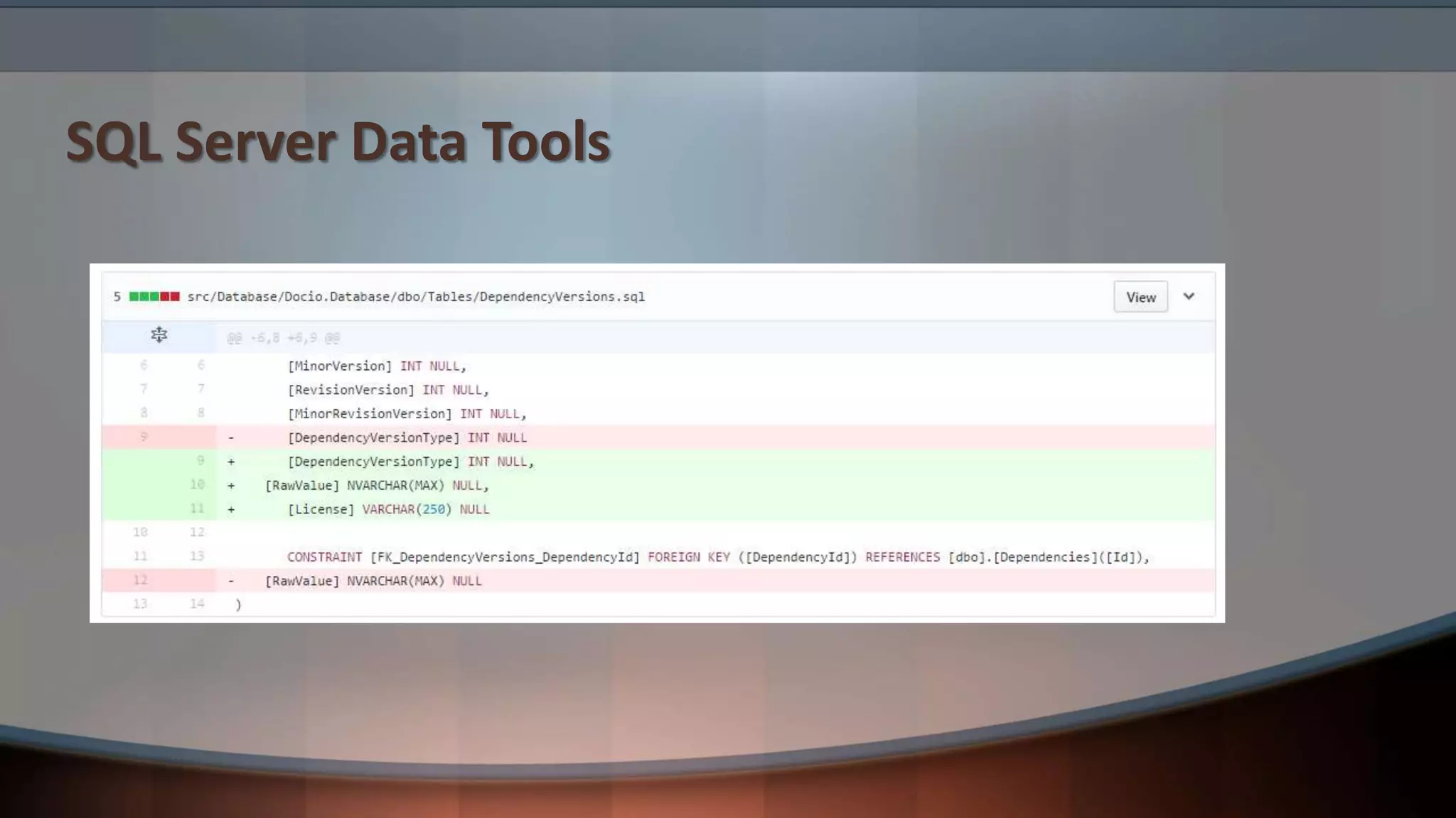 SQL Server Data Tools
 