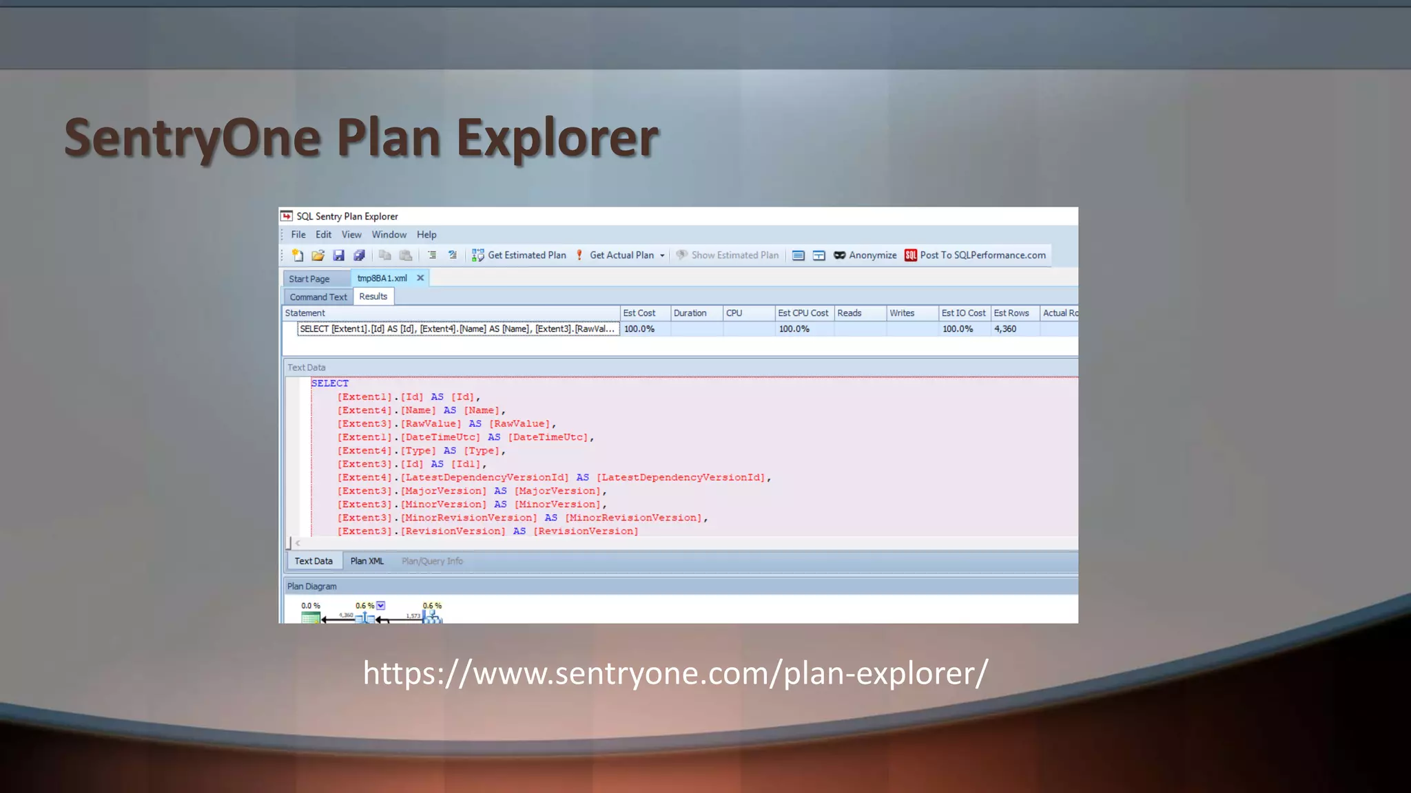 SentryOne Plan Explorer
https://www.sentryone.com/plan-explorer/
 