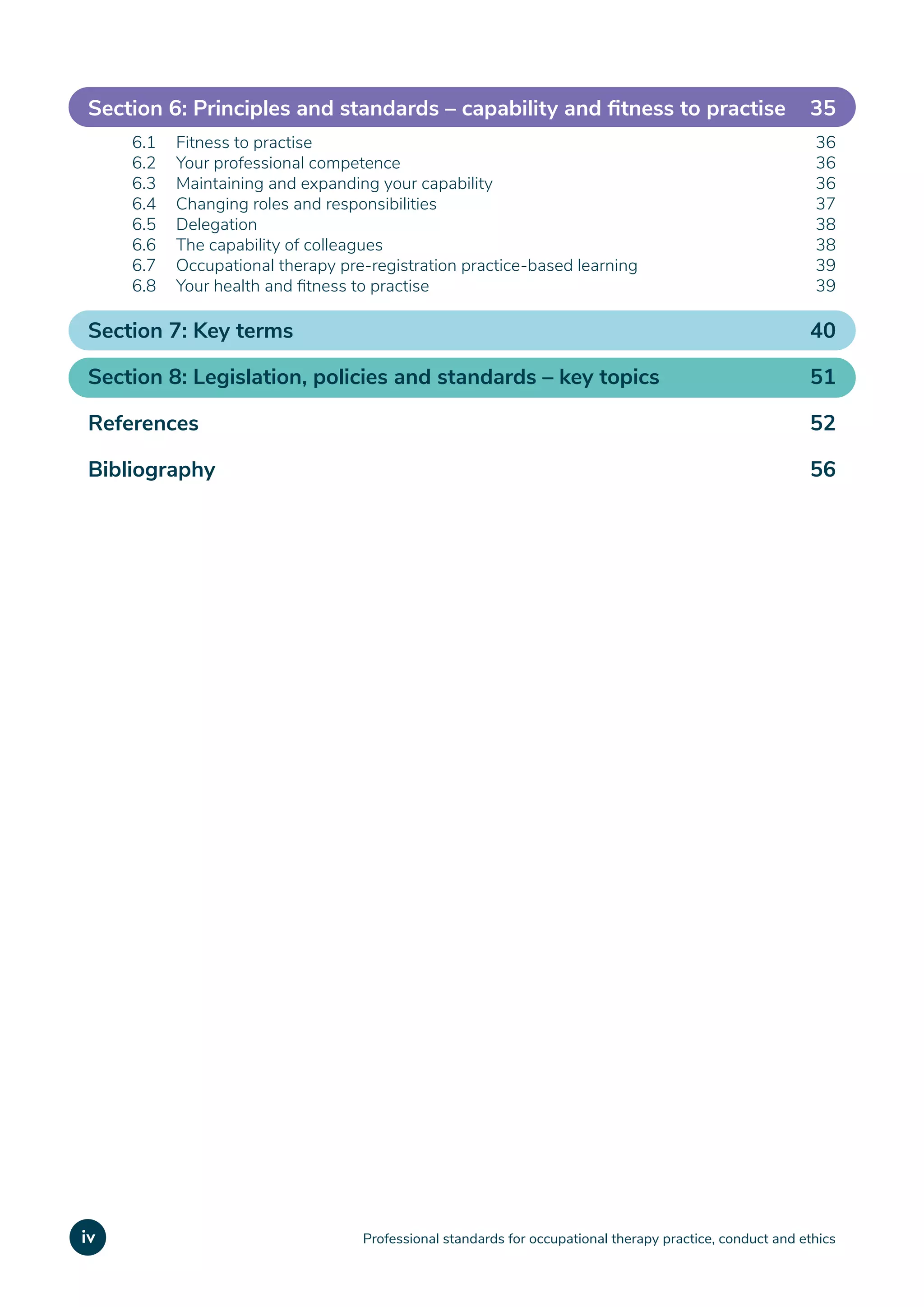 Professional Standards for Occupational Therapy Practice, Conduct and ...