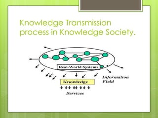 Knowledge Transmission
process in Knowledge Society.
 