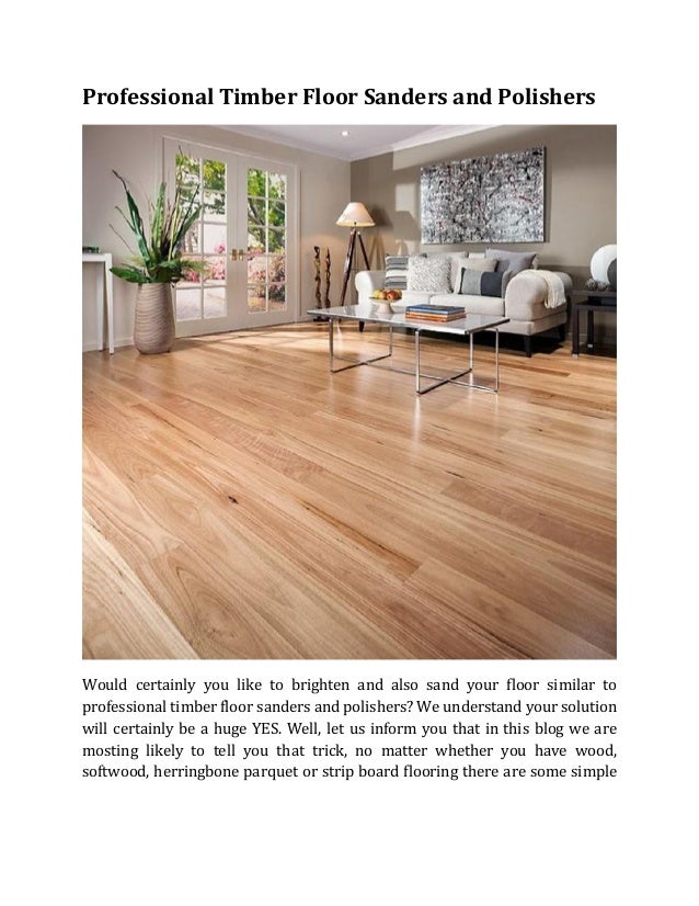 Professional Timber Floor Sanders And Polishers
