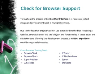 Professional ui for a website design | PPTX