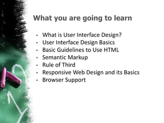 Professional ui for a website design | PPTX