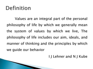 Values In Nursing Professional Value in the nursing for B.Sc. and MSc Nursing | PPTX