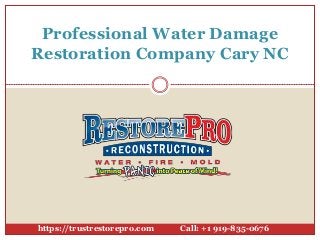 Professional Water Damage
Restoration Company Cary NC
https://trustrestorepro.com Call: +1 919-835-0676
 