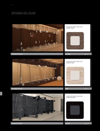 Kinesis




  OPCIONES DE COLOR


                       Colores del brazo y detalles de
                       acabado TITANIO




   Kinesis Circuit    WENGE 	                            Cód. -1



                       Colores del brazo y detalles de
                       acabado TITANIO




   Kinesis Circuit    OAK 	                              Cód. -2



                       Colores del brazo y detalles de
                       acabado Antracita




   Kinesis Circuit    BLACK 	                            Cód. -17

244
 