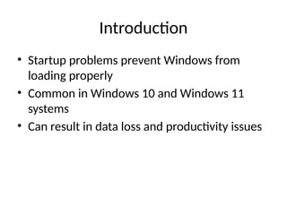 Fix Windows Startup Problems Fast: 10 Powerful Solutions That Work | PPTX