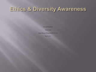 Ethics & Diversity Awareness