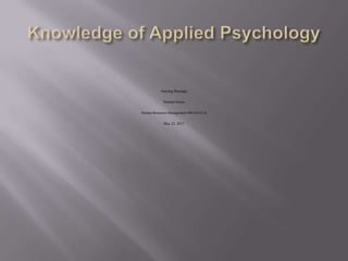 Knowledge of Applied Psychology 
