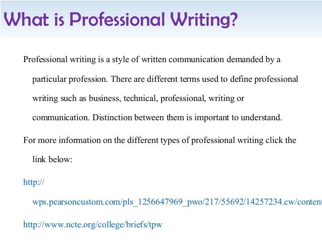 professional writing