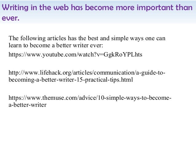 Professional writing website