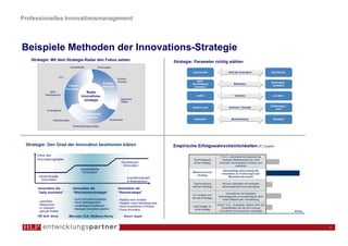 Professionelles Innovationsmanagement




Beispiele Methoden der Innovations-Strategie




                                               9
 