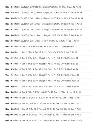 Professor horner's bible reading system daily plan | PDF