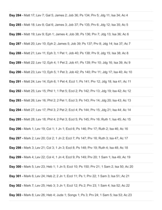 Professor horner's bible reading system daily plan | PDF