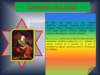 CONTENIDO TEOLOGICO
 