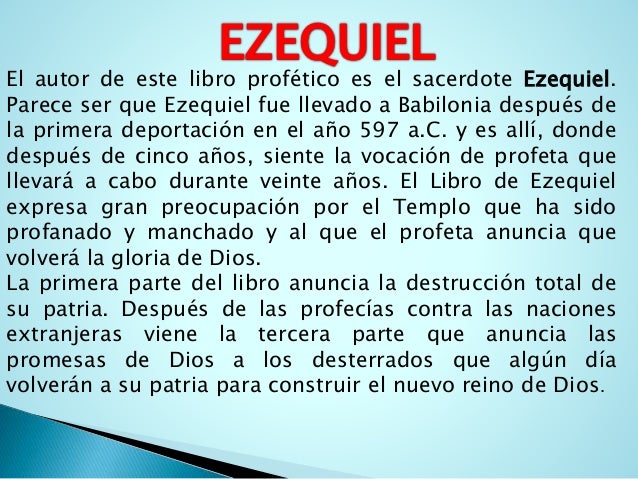 ANTIGUO TESTAMENTO: PROFETAS MAYORES