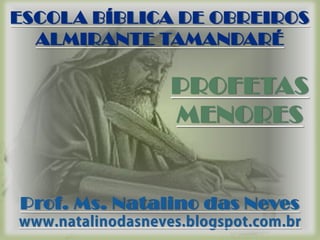 ESCOLA BÍBLICA DE OBREIROS
ALMIRANTE TAMANDARÉ

PROFETAS
MENORES

Prof. Ms. Natalino das Neves

 