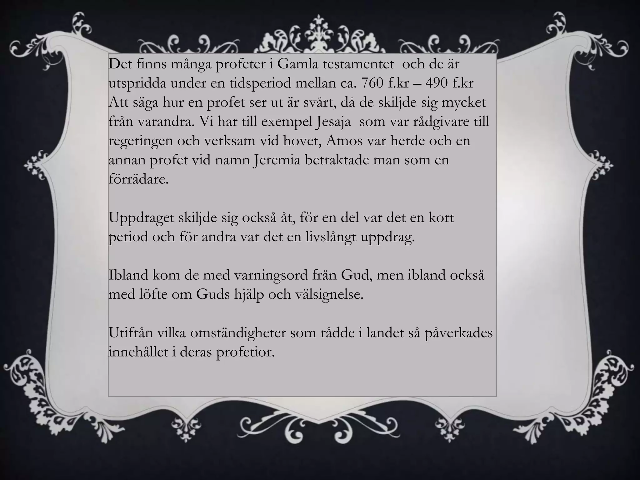 Profeterna i gamla testamentet | PPTX