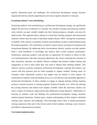 professional development strategies in education | DOCX