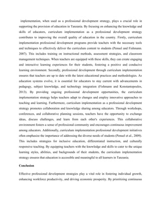professional development strategies in education | DOCX