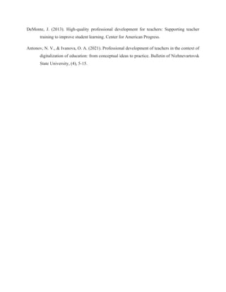 professional development strategies in education | DOCX