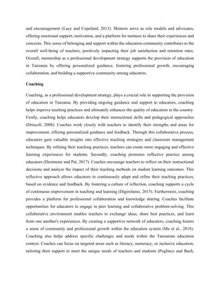 professional development strategies in education | DOCX