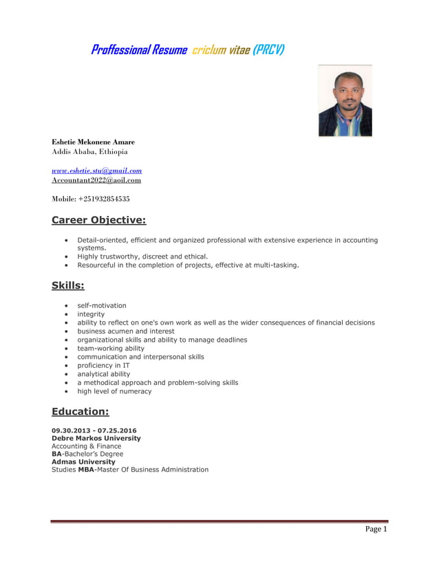 Proffessional Resume pdf - Proffessional Resume Pdf 1 638 