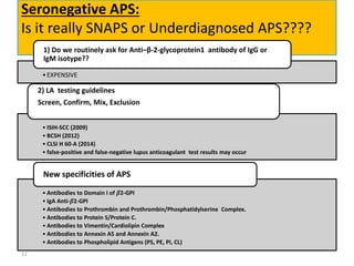 Prof hanan anti phospholipid syndrome | PPTX