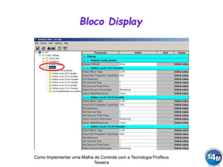 Como Implementar uma Malha de Controle com a Tecnologia Profibus
Teixeira
Bloco Display
 