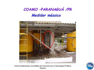 Como Implementar uma Malha de Controle com a Tecnologia Profibus
Teixeira
Medidor mássico
COAMO –PARANAGUÁ /PR
 