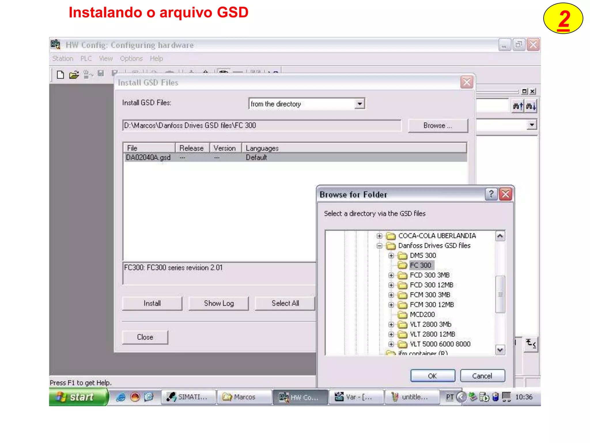 2Instalando o arquivo GSD