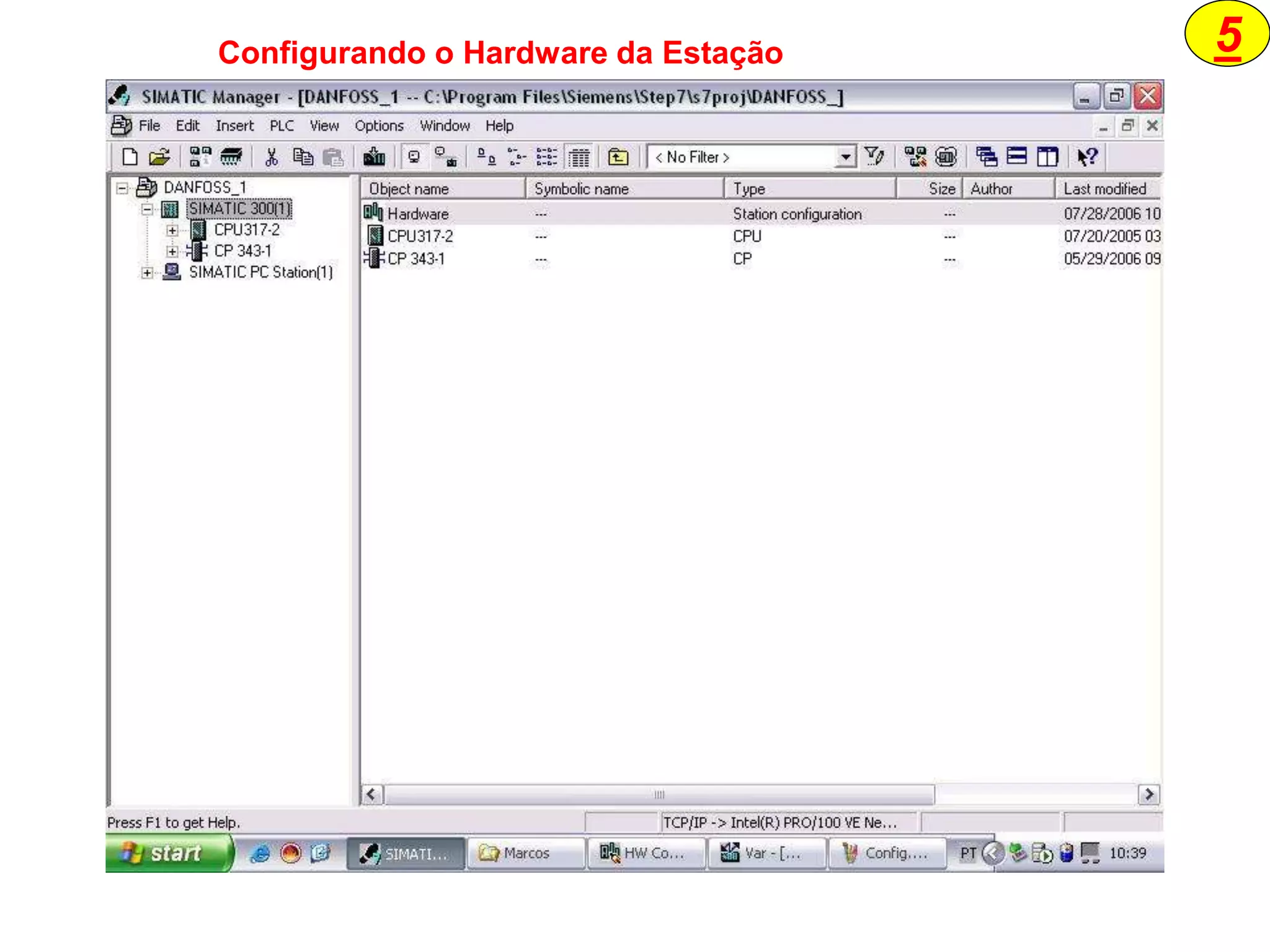 5Configurando o Hardware da Estação