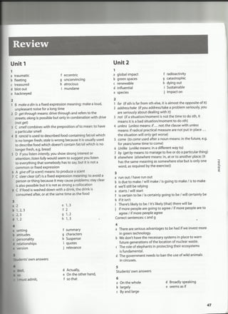 Proficiency masterclass revision key units 1 12