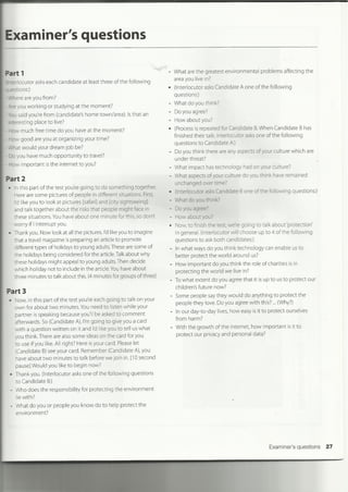 Proficiency speaking assessment, the complete test (evaluation ...