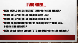 Proficient reader research pd | PPTX